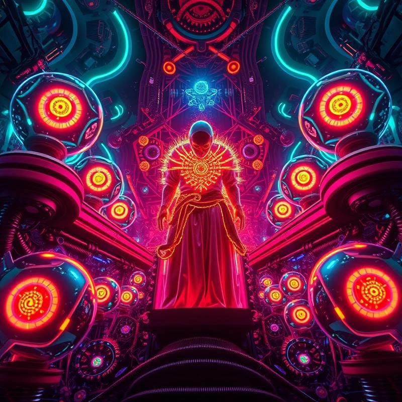 neon art style AI art