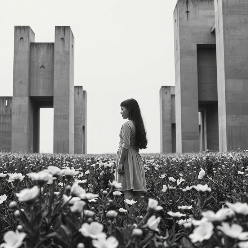 brutalist style AI art