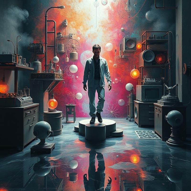 trompe l'oeil style AI art