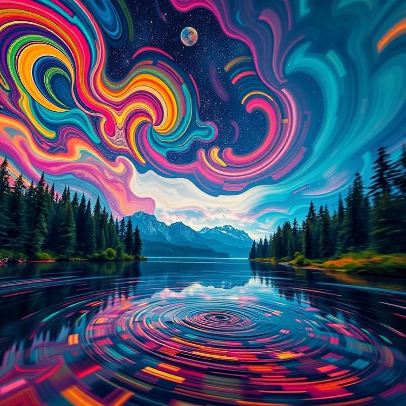 kinetic art style AI art