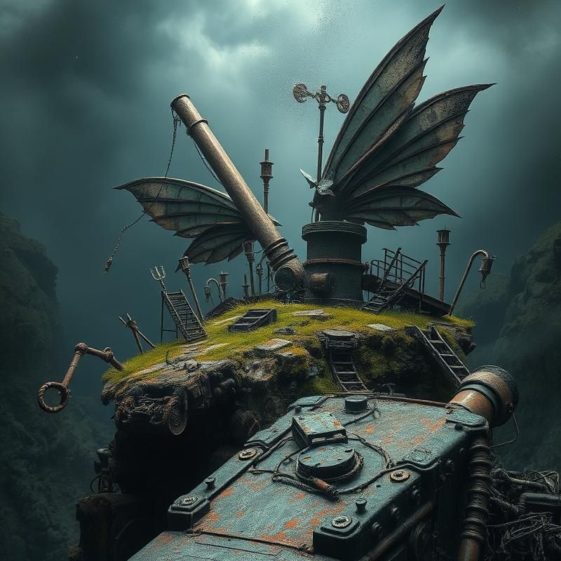 industrial style AI art