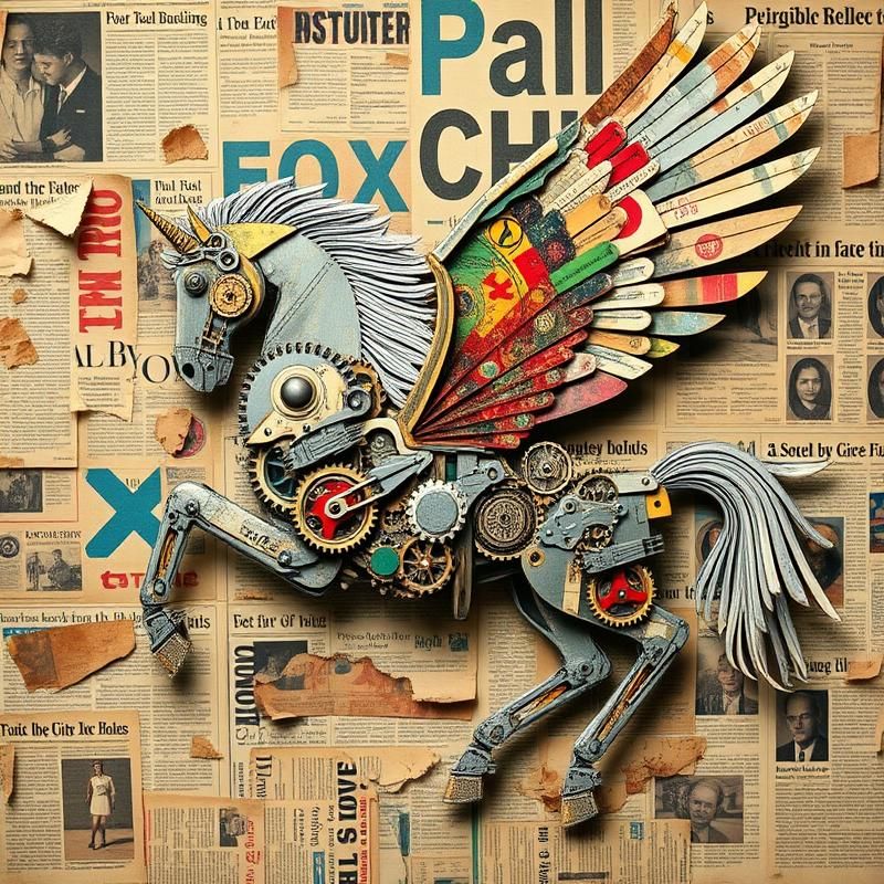 collage style AI art