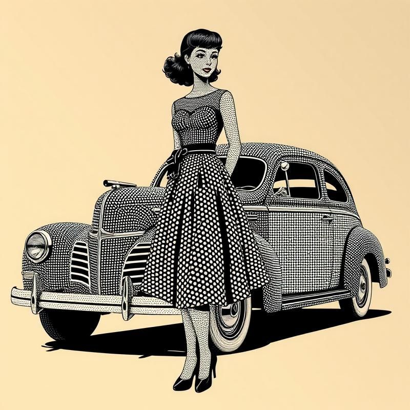dot work style AI art
