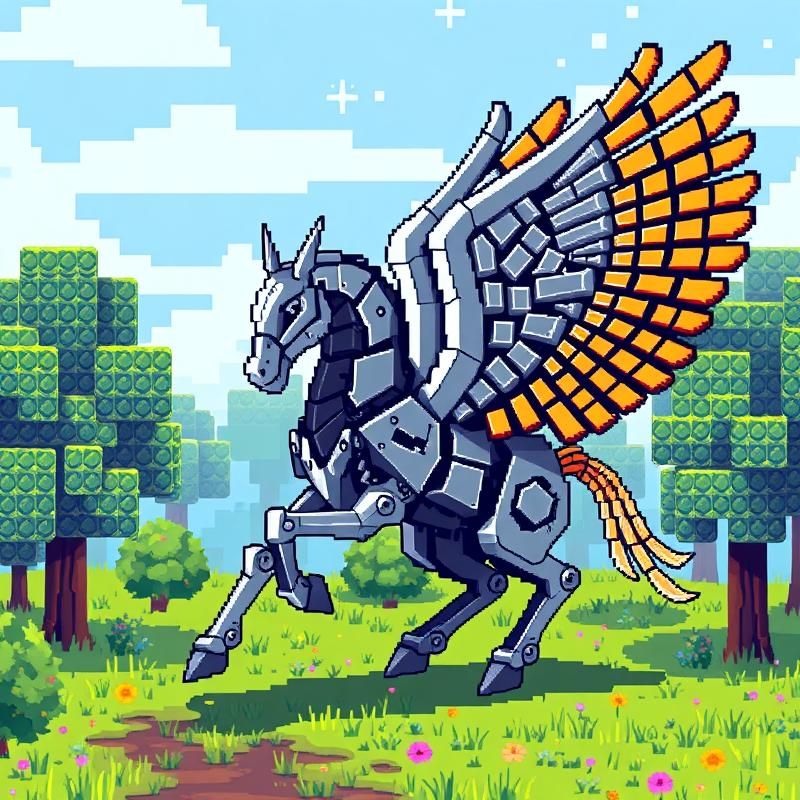 pixel art style AI art
