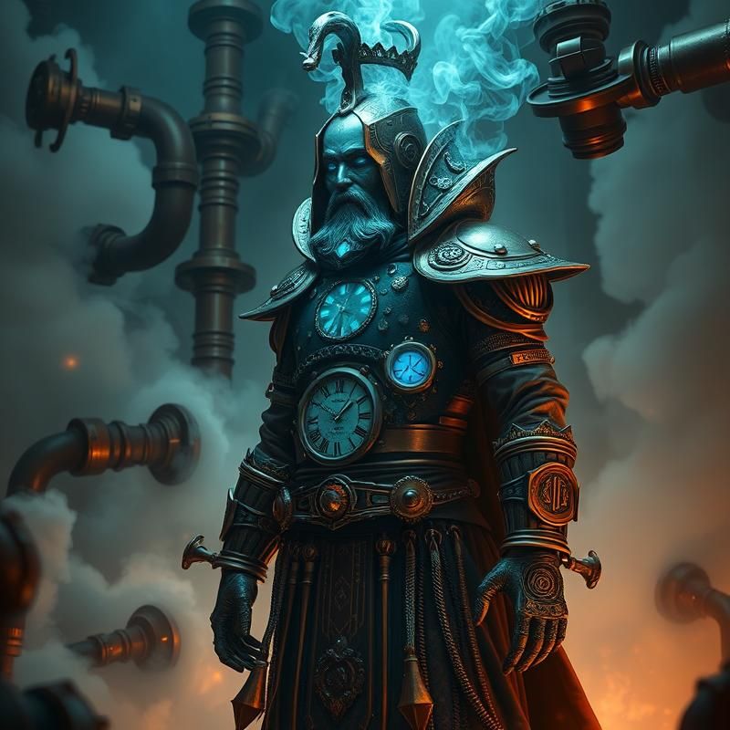 steampunk style AI art