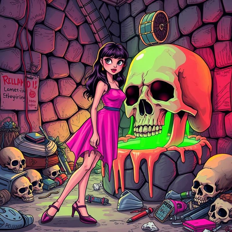 lowbrow art style AI art