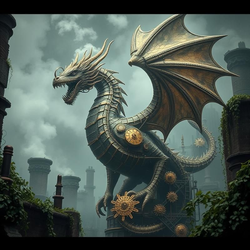 steampunk style AI art