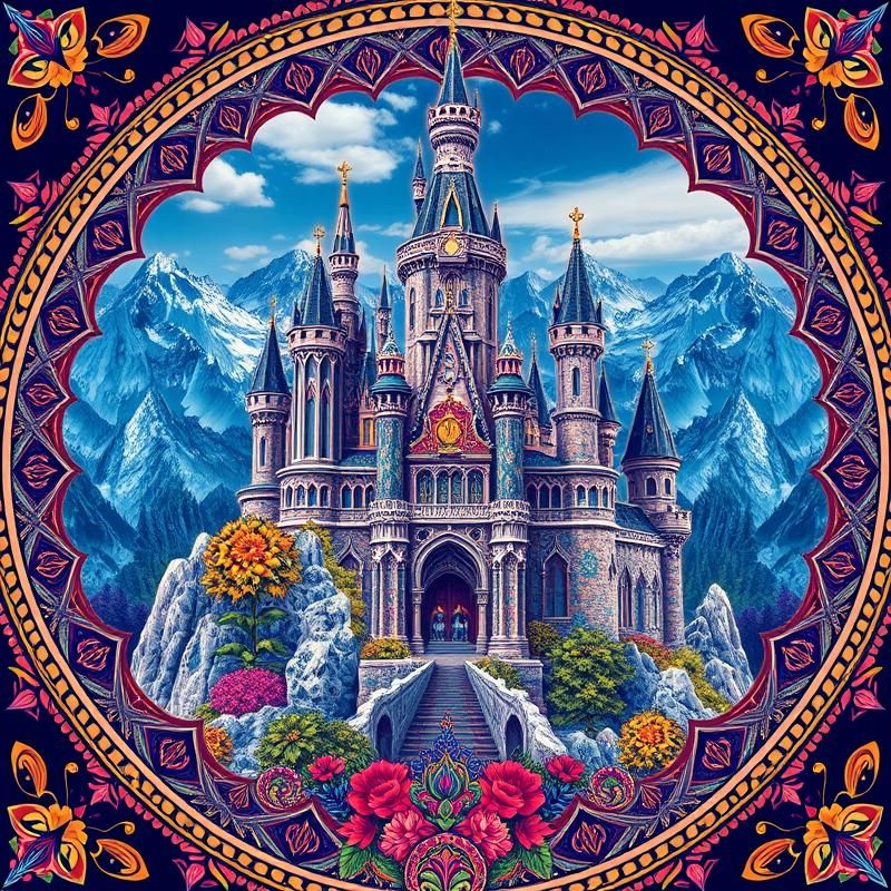 mandala style AI art