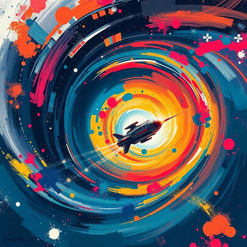 abstract expressionism style AI art