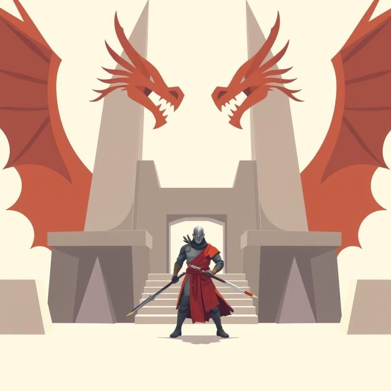 flat design style AI art