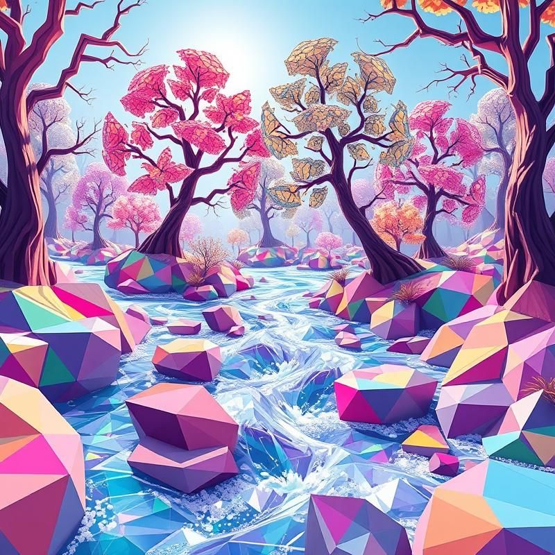 geometric style AI art