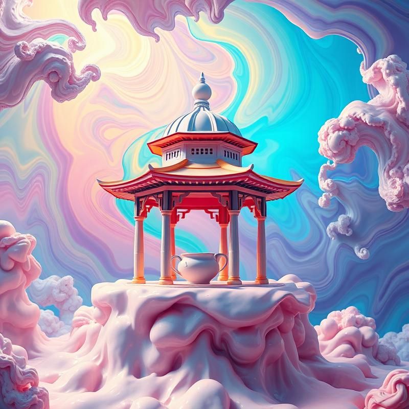 psychedelic style AI art
