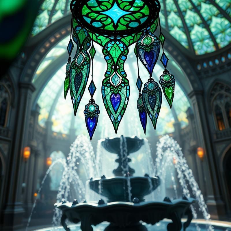 stained glass style AI art