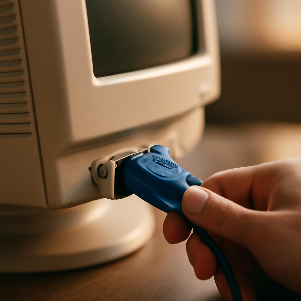 Подключение старого CRT-монитора через разъем D-Sub VGA