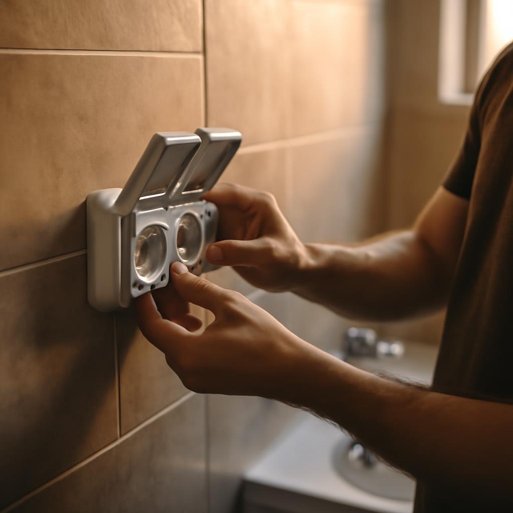 Процесс установки герметичных разъемов в ванной комнате