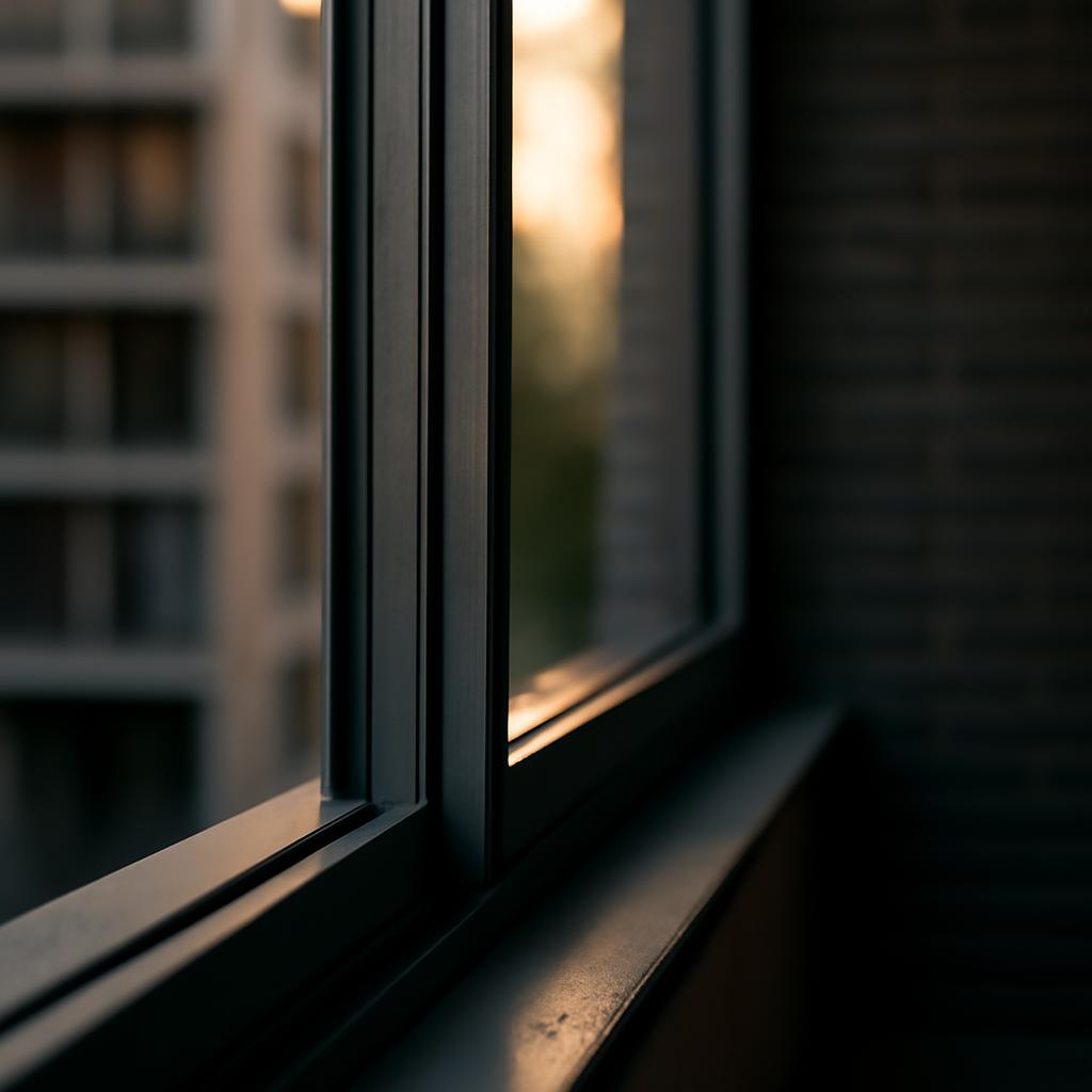 Алюминиевая рама на балконе в современном стиле