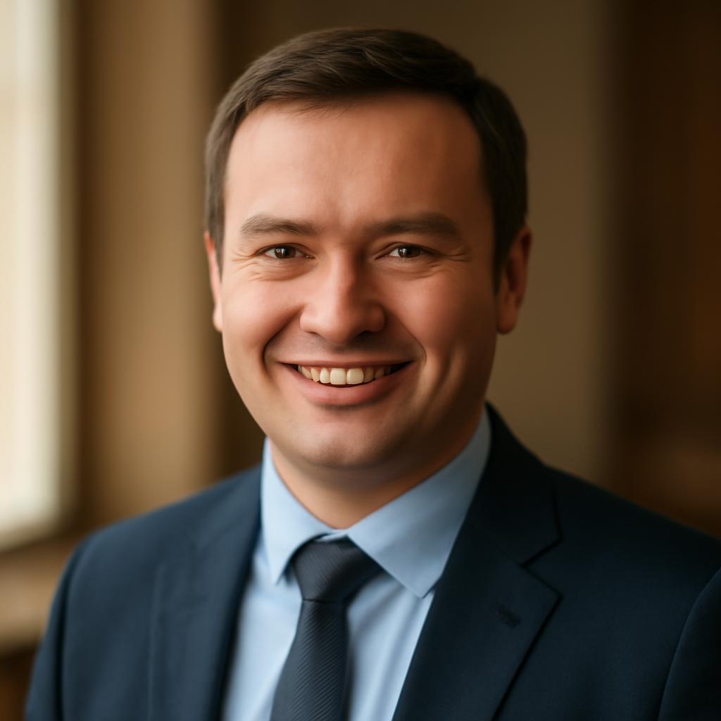 Дмитрий Воронин — портрет автора в деловом стиле с улыбкой