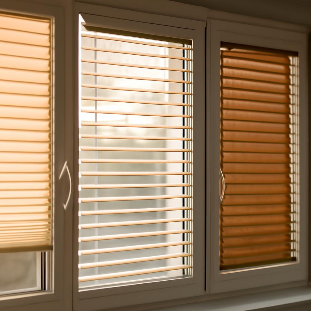 Различные виды жалюзи на пластиковых окнах