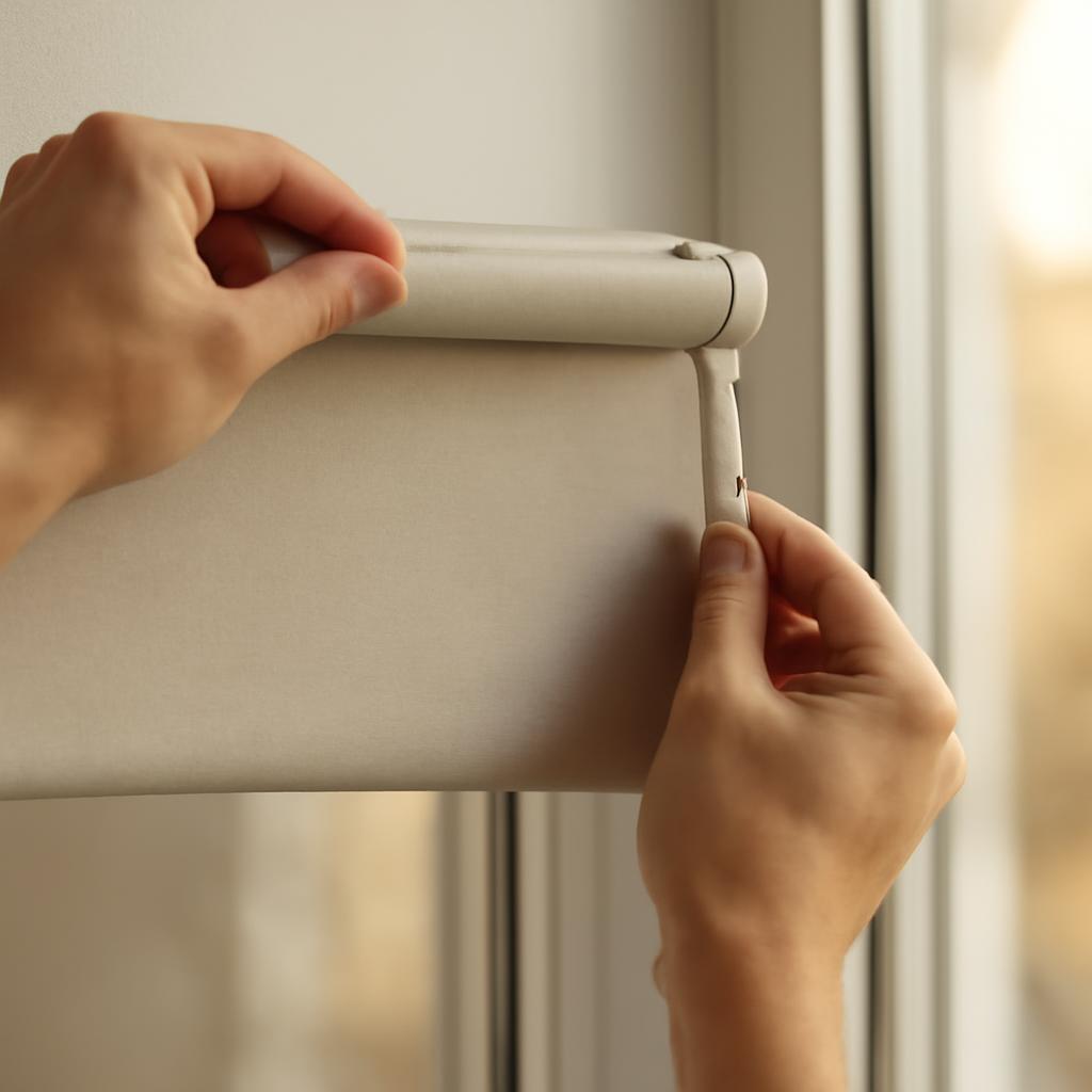 Процесс установки кассетных рулонных штор на пластиковое окно