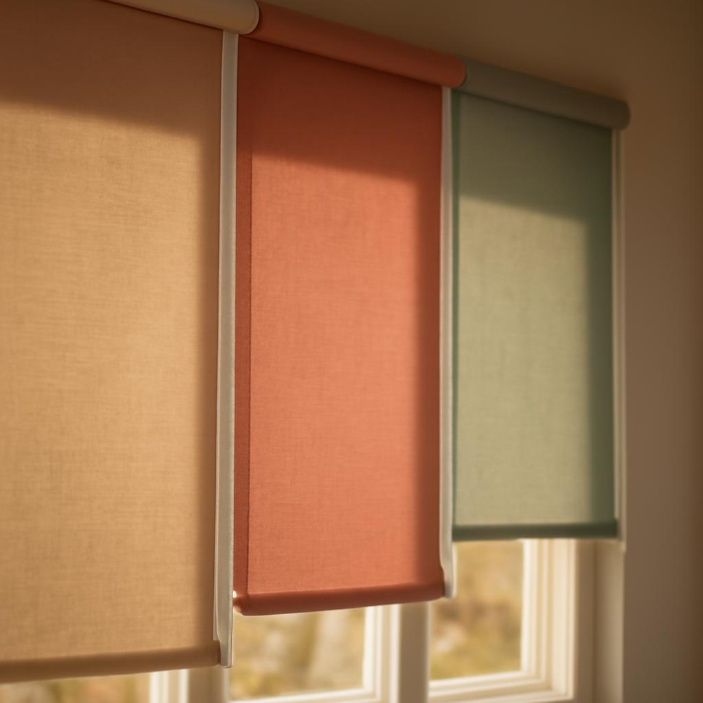 Рулонные шторы в разных цветах для гостиной, спальни и кухни