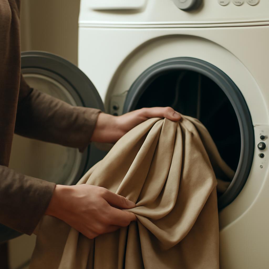 Подготовка штор к стирке в стиральной машине