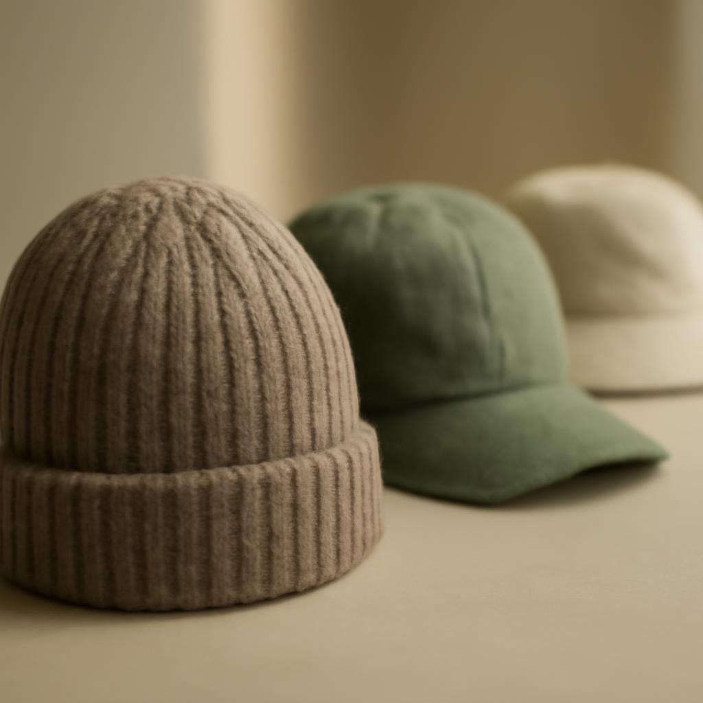 Производственный процесс зимних шапок оптом