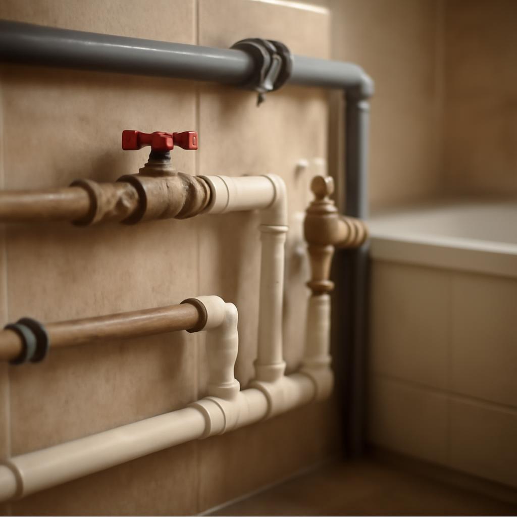 Схема инженерных коммуникаций в ванной комнате