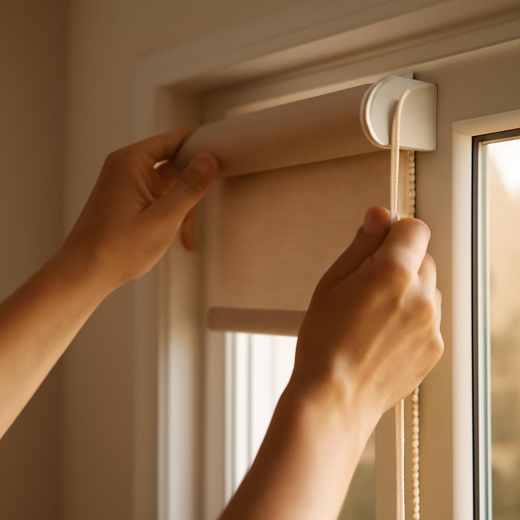 Сборка рулонных штор на примере домашнего окна