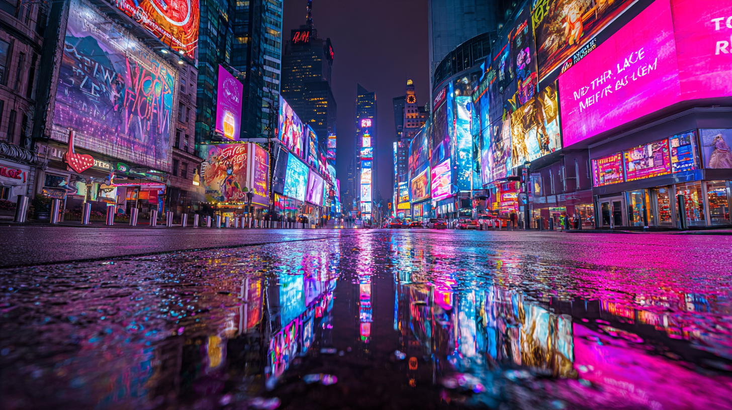 Цифровой экран с динамичной рекламой