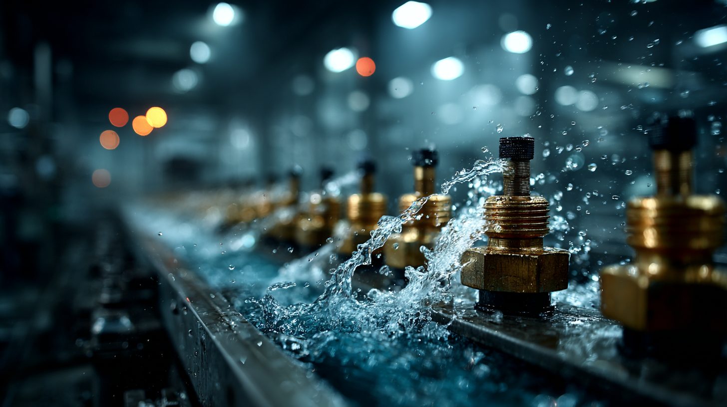 Ручные клапаны на производственной линии розлива