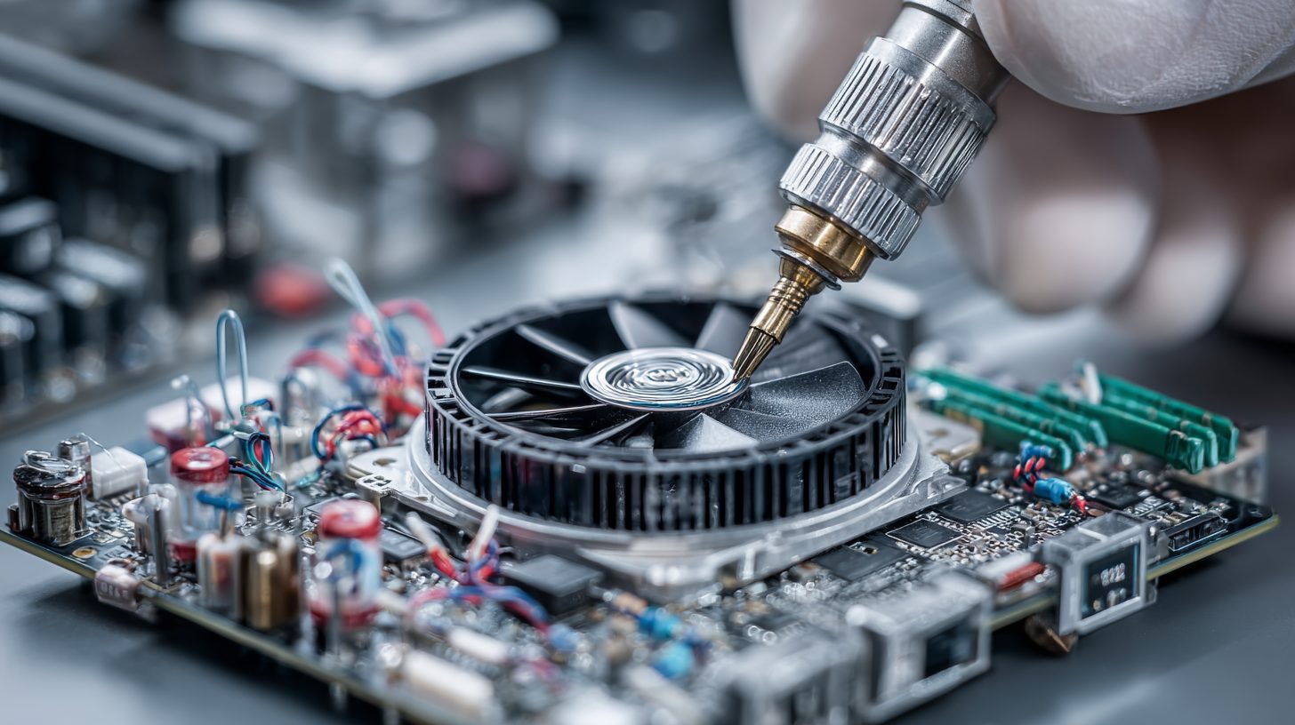 Установка осевого вентилятора 12В в портативном ультразвуковом аппарате