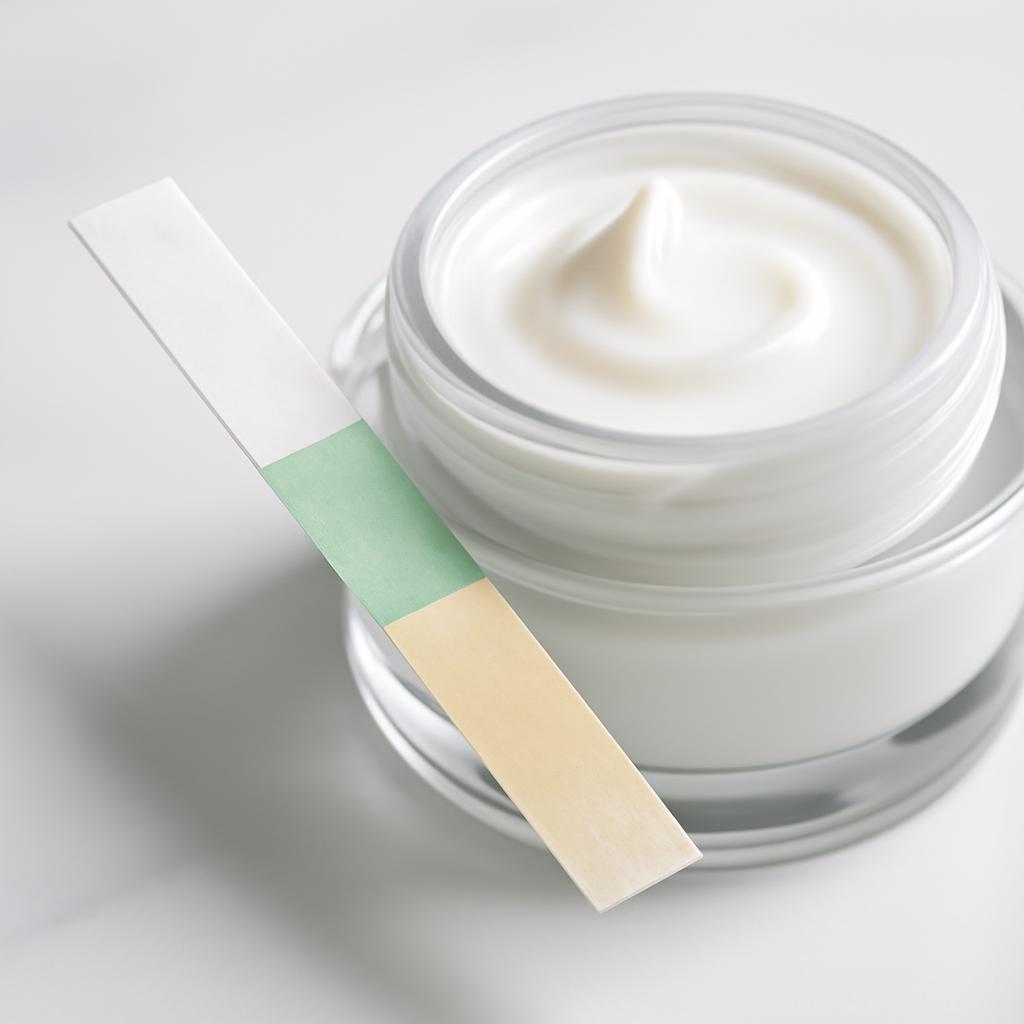 Тест pH косметики Christina на тест-полоске