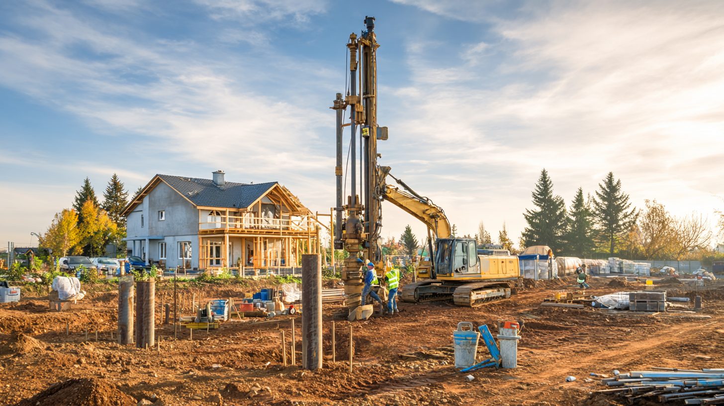 Этапы установки свай для фундамента дома