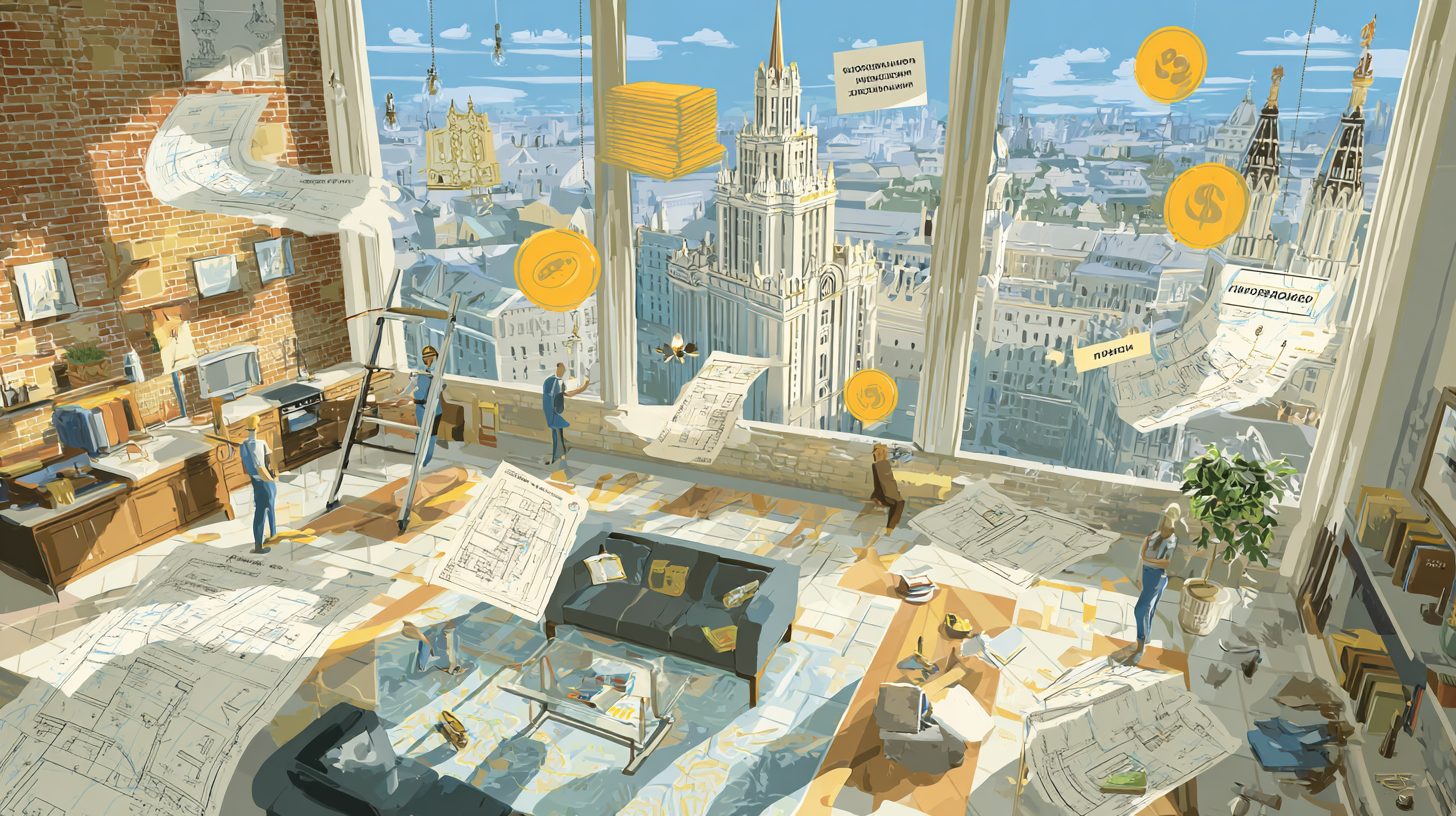 Иллюстрация факторов, влияющих на стоимость ремонта квартиры в Москве