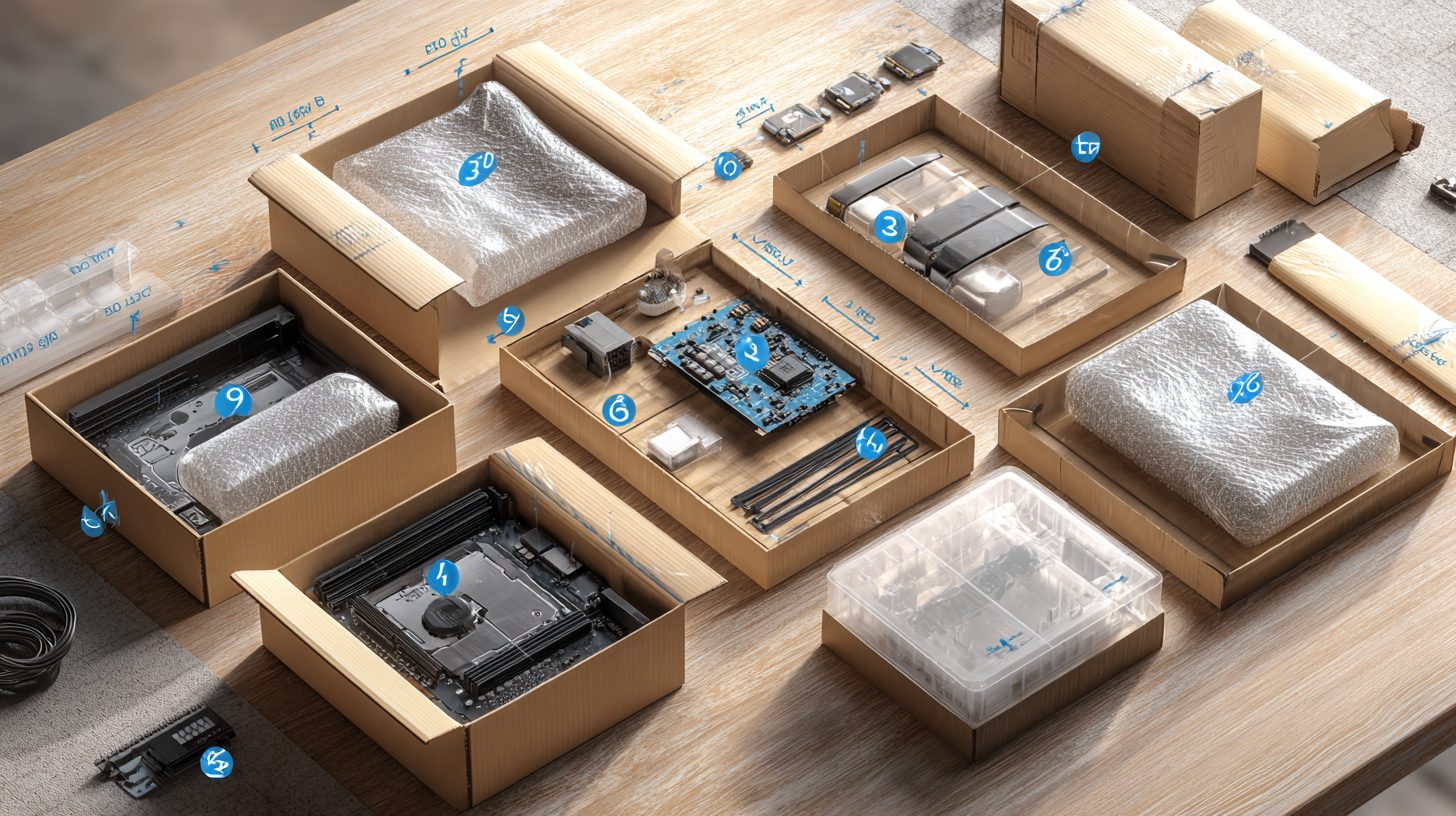 Пошаговая упаковка компьютерных комплектующих