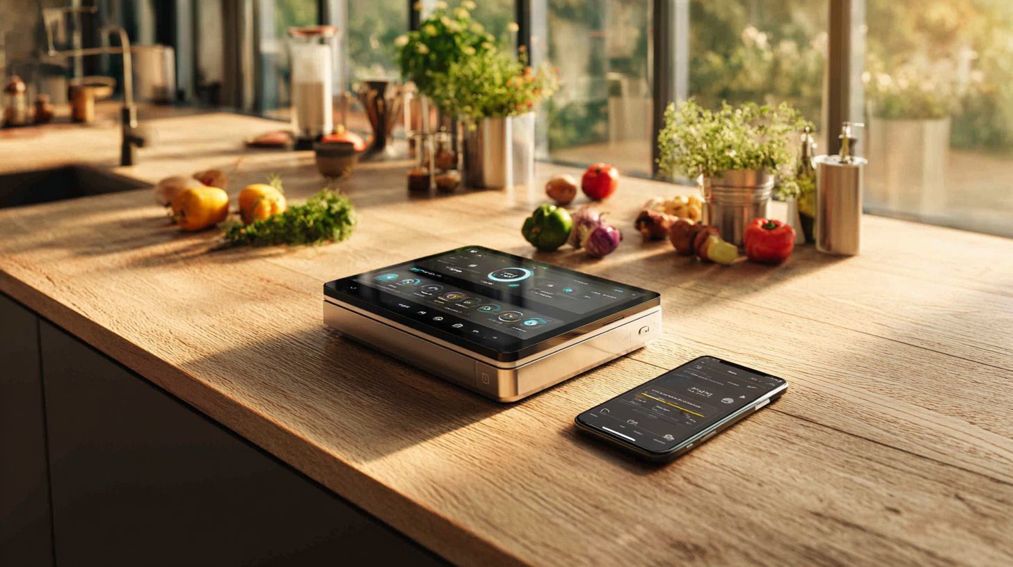 Умные кухонные весы с дисплеем и приложением на смартфоне