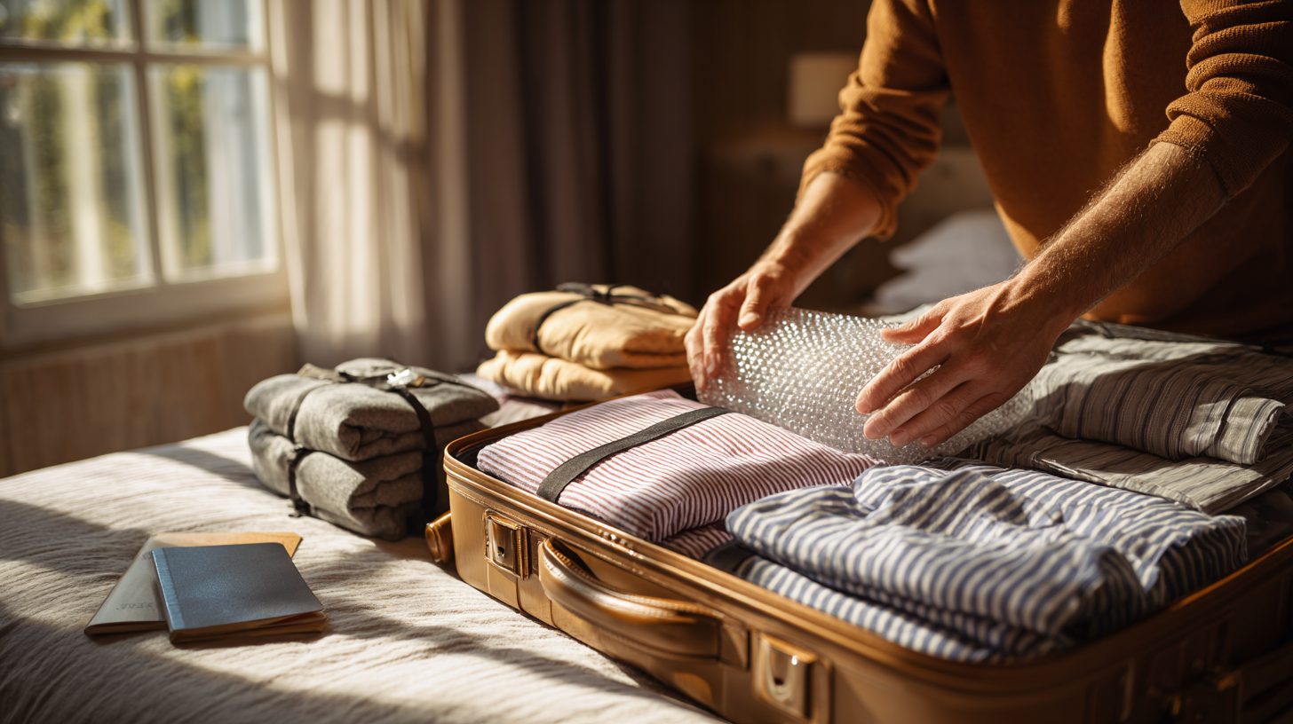 Процесс упаковки багажа для безопасной перевозки