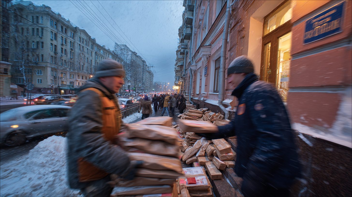 Бумажная упаковка в процессе доставки товаров в России