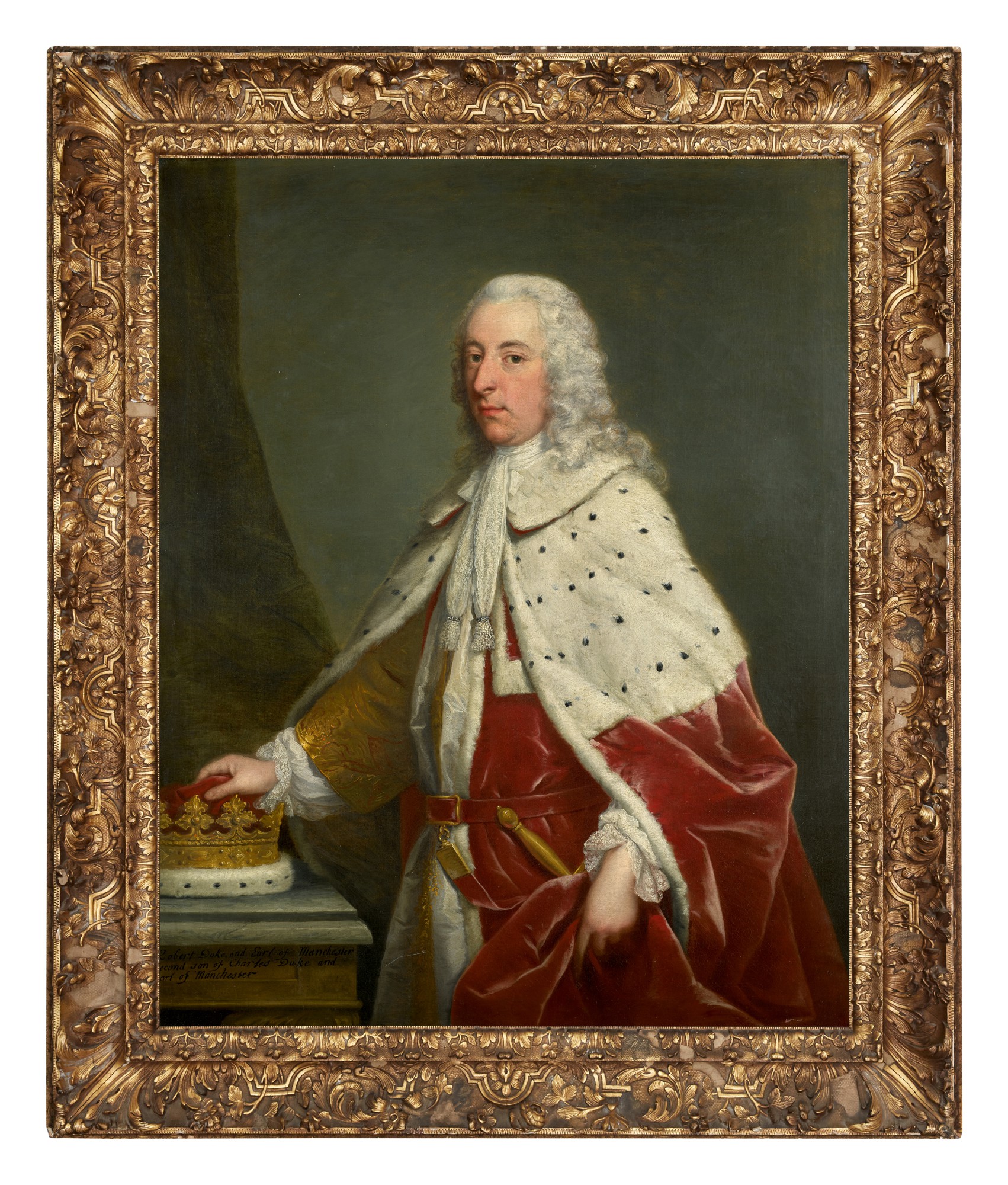 43ANDREA SOLDI-PORTRAIT OF ROBERT MONTAGU, 6TH EARL AND 3RD DUKE OF MANCHESTER (1710-62), THREE-QUARTER-LENGTH, WEARING STATE ROBES, WITH A DUCAL CORONET.jpg