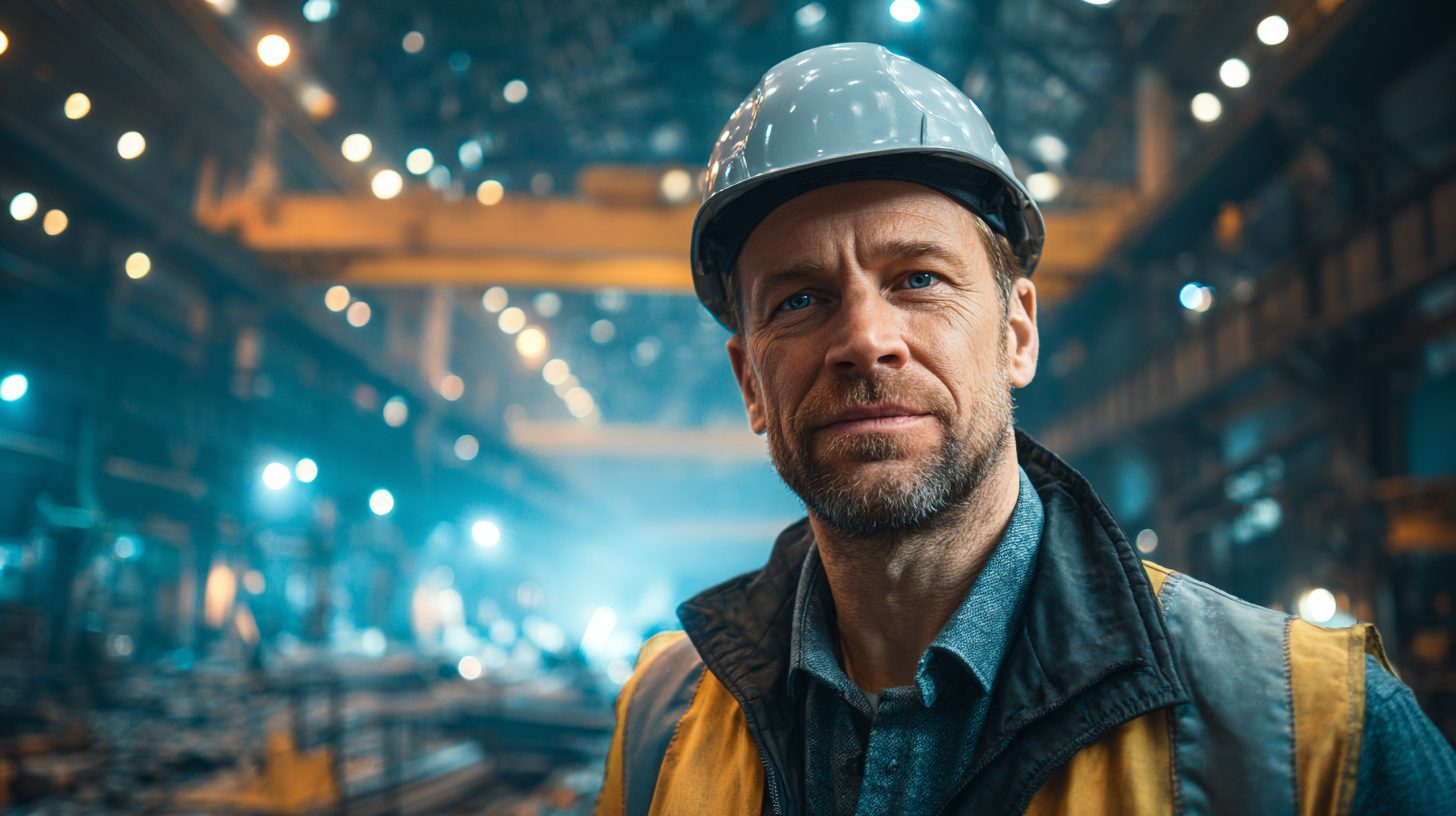 Сергей Козлов — портрет специалиста в инженерной среде с элементами строительного оборудования