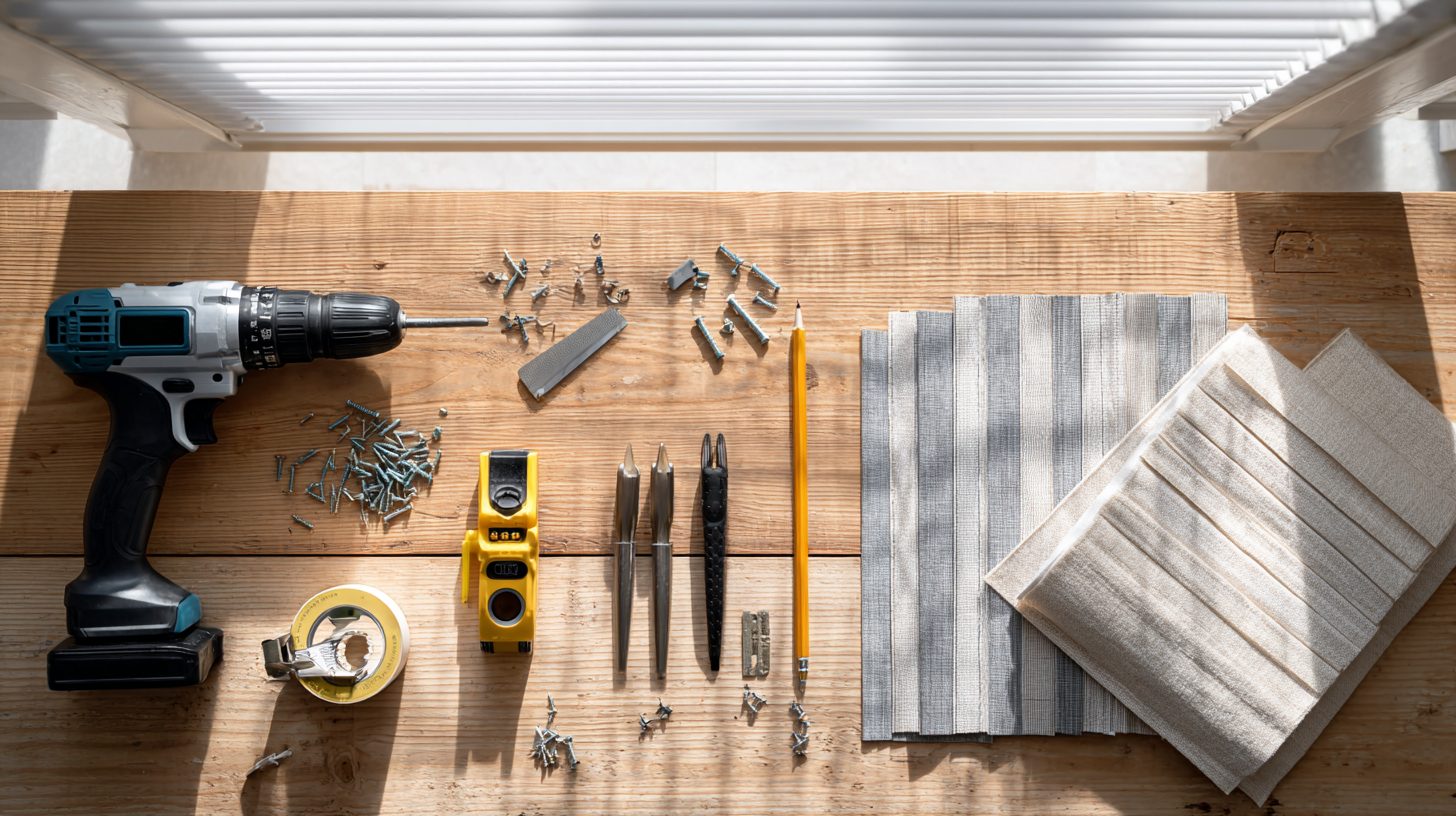 Инструменты для подготовки к установке жалюзи плиссе