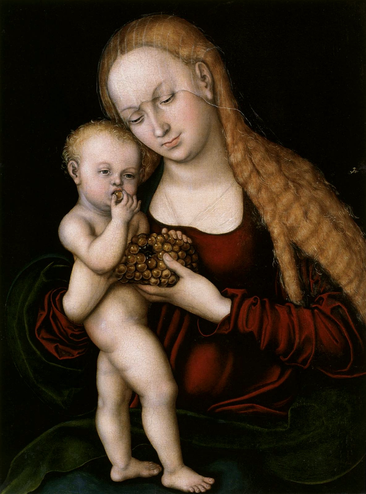 15Lucas_Cranach_d.?._-Мадонна с Младенцем и виноградной гроздью_Madonna_und_Kind_mit_Trauben_(nach_1537).jpg