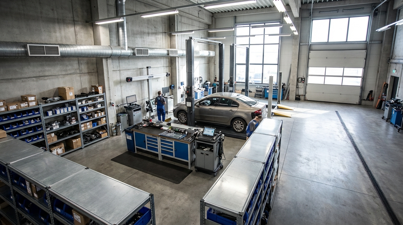 Схема планировки диагностического поста в мастерской