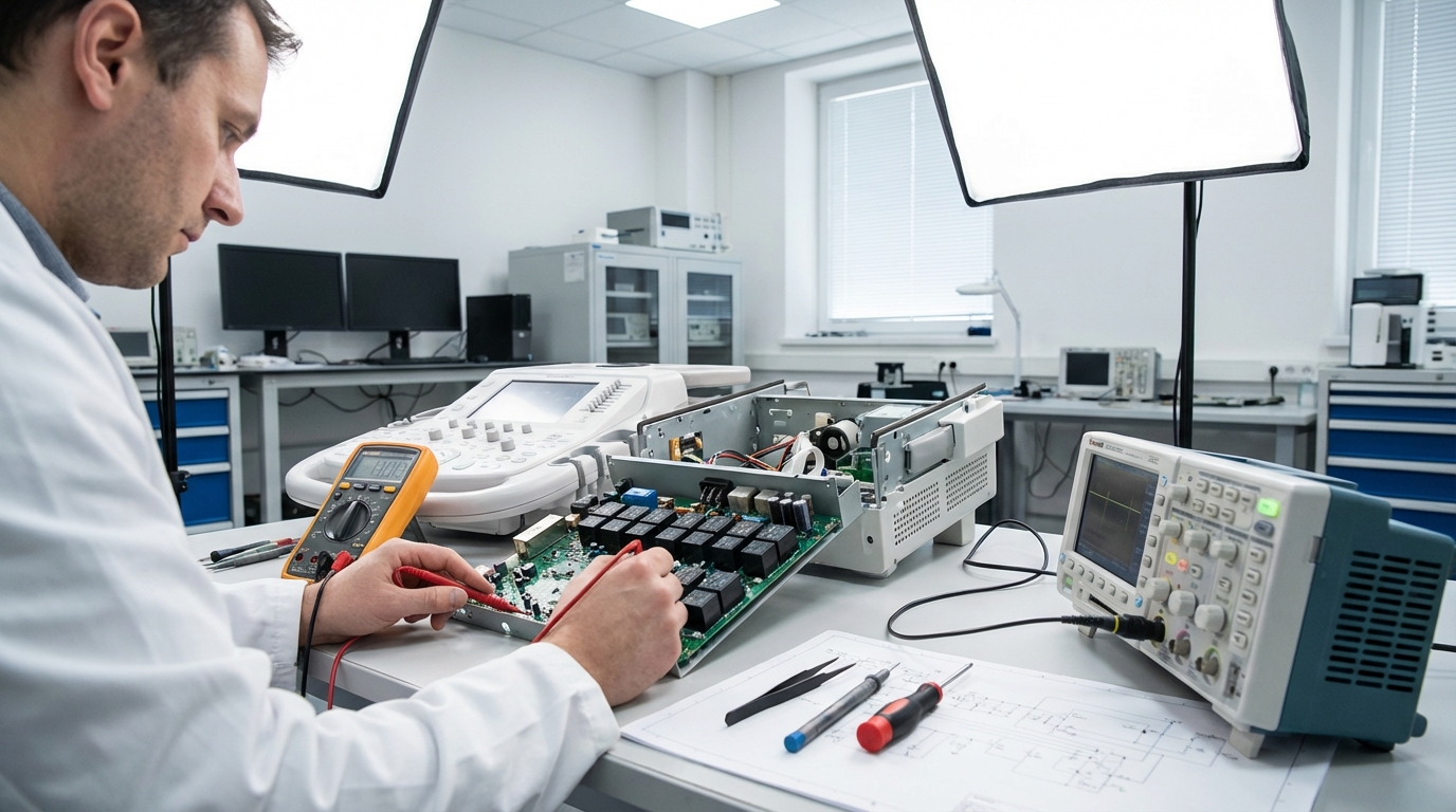 Процесс диагностики релейных систем в медицинском оборудовании