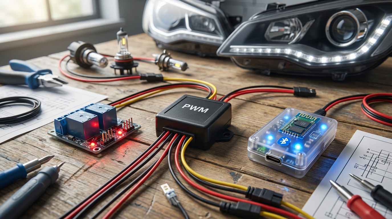 Различные типы контроллеров для автомобильного освещения