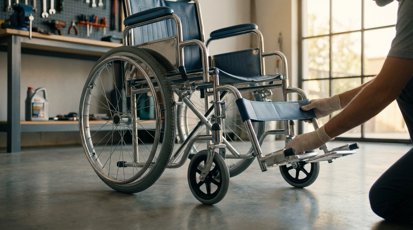 Подготовка инвалидной коляски к передвижению