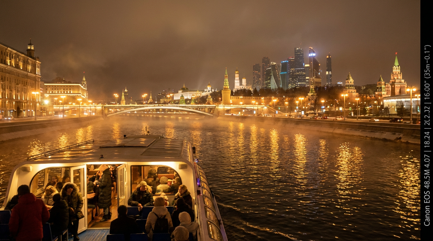 Комбинированный маршрут по Москве-реке с видами на городские огни