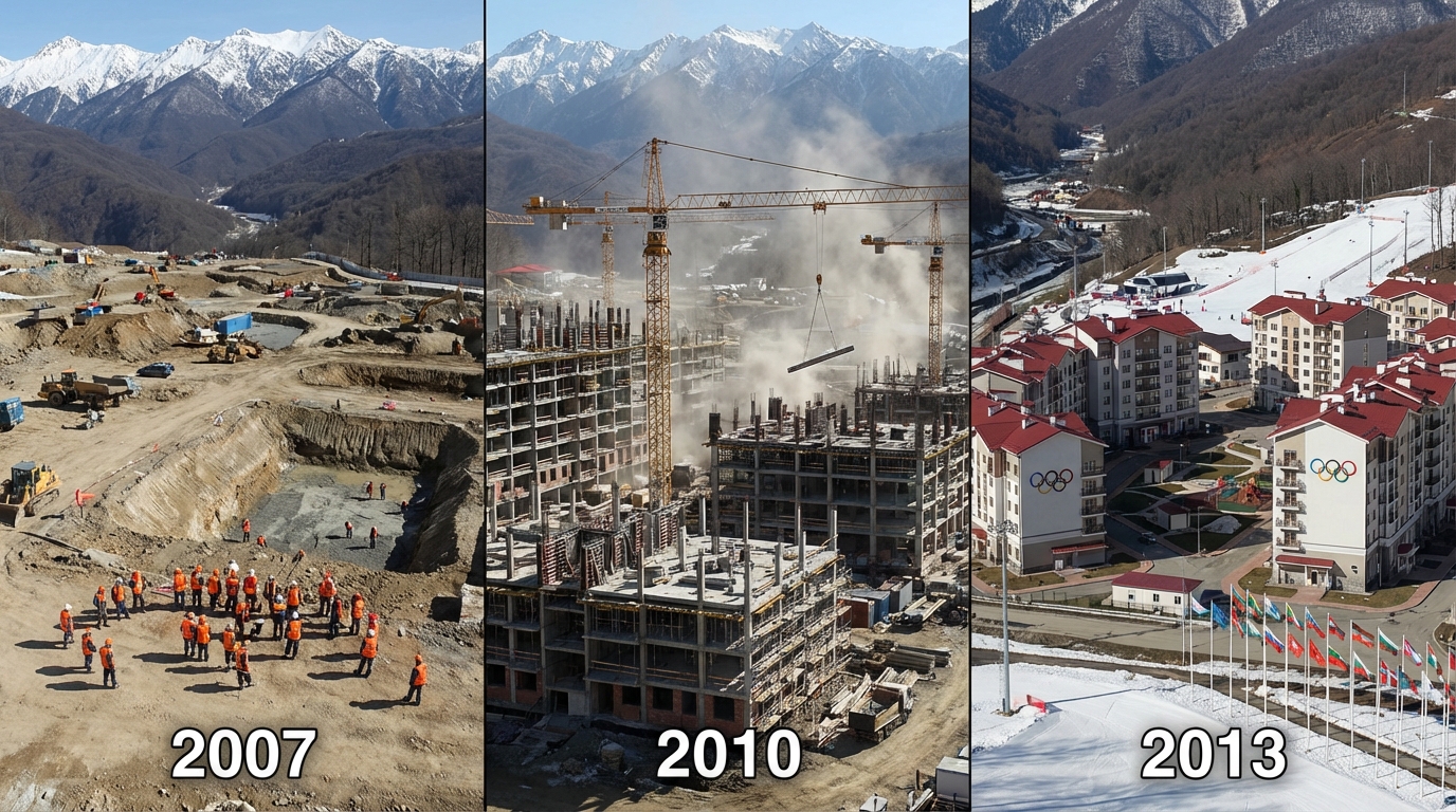 Исторические этапы строительства Олимпийской деревни в Сочи