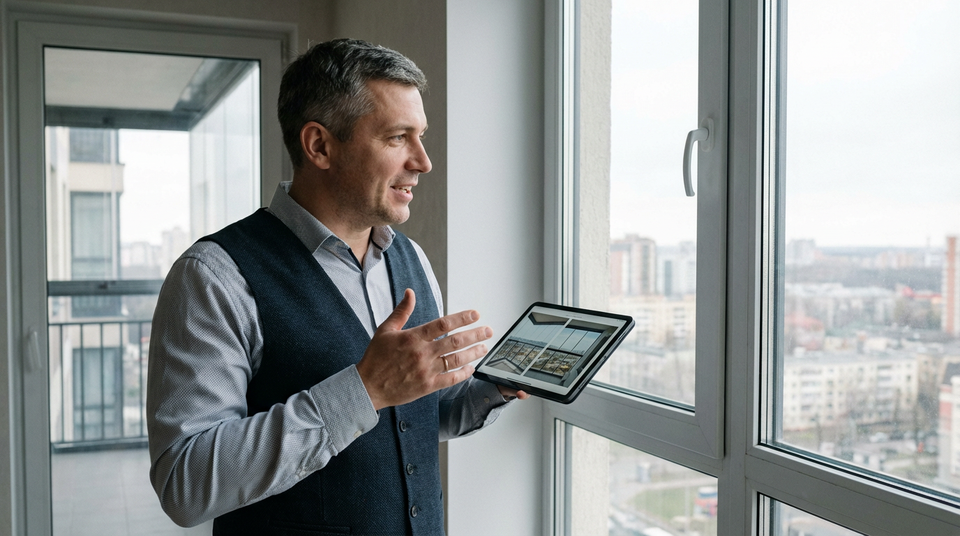 Эксперт обсуждает остекление балкона