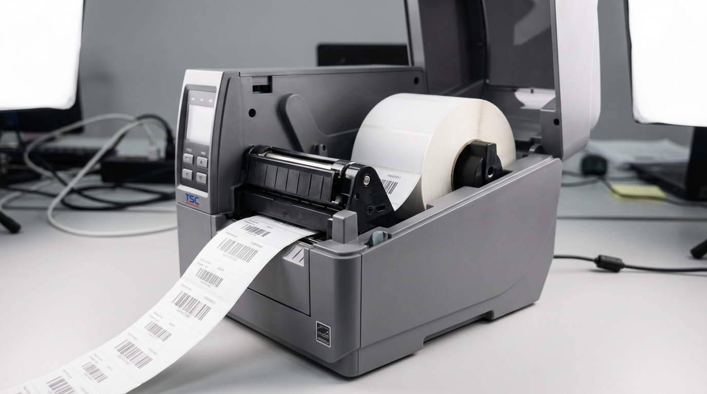 Процесс печати этикеток на принтере TSC TE200
